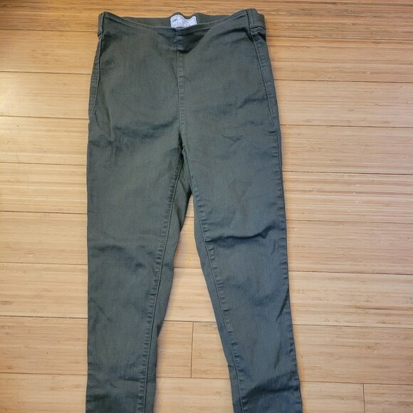 Free People Skinny Ankle Light Green Ripped Cropped Stretch Pants Jeans Size 28. - Picture 1 of 5